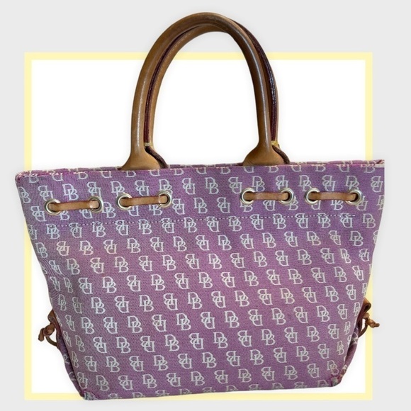 DOONEY & BOURKE Vintage Made in the USA Canvas Light‎ Purple Handbag - Picture 4 of 10